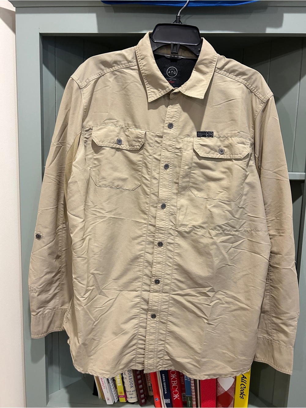 Wrangler Beige Lightweight Utility Shirt Jacket